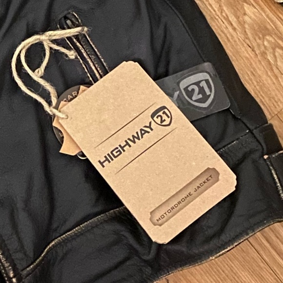 Highway 21 Men’s Leather Riding Jacket - Picture 4 of 4